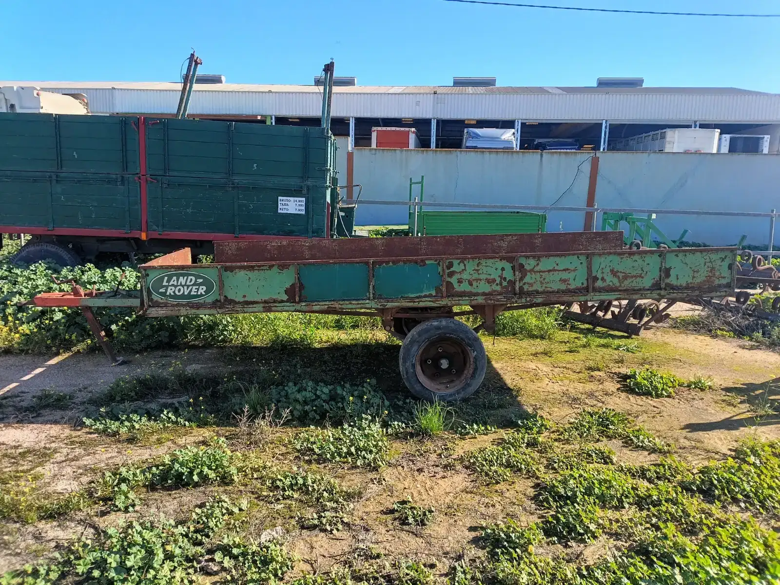 Remolque agrícola de 1 eje de 4000x1800x300 - vista 1