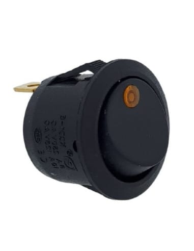 Mini interruptor basculante iluminado en ámbar - vista 2