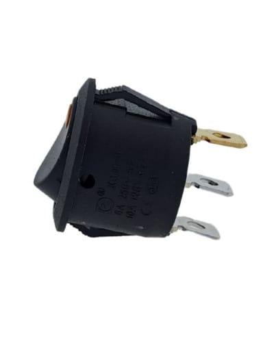 Mini interruptor basculante iluminado en ámbar - vista 3