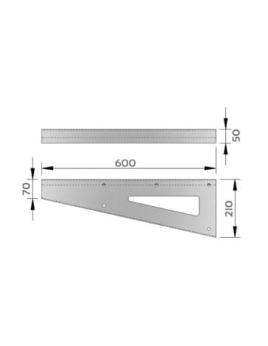 Soporte de cajón galvanizado con bridas - vista 2