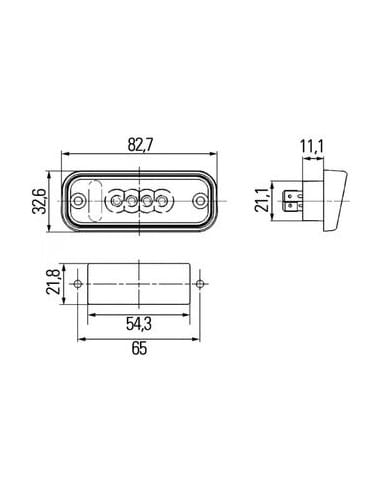 Piloto matricula LED universal - vista 1