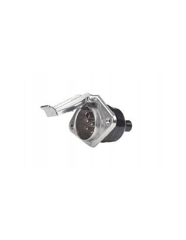 Toma aluminio 24 V con tapa | cables-y-enchufes