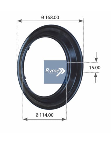 Chapa antipolvo BPW 168x114x15 - Imagen del producto